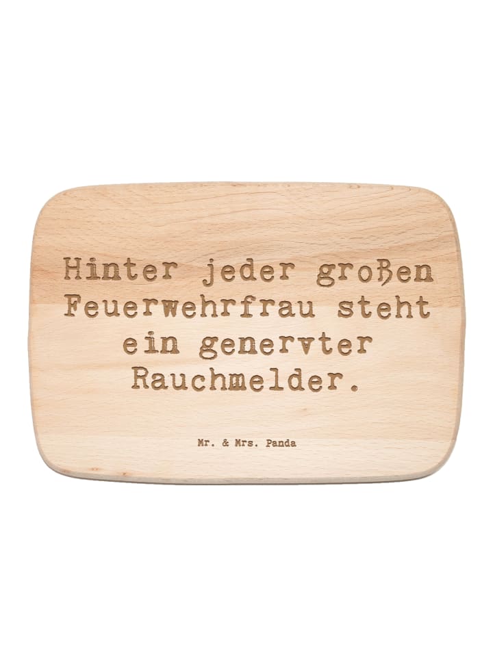 Frühstücksbrett Spruch Feuerwehrfrau Humor mit ... in Transparent