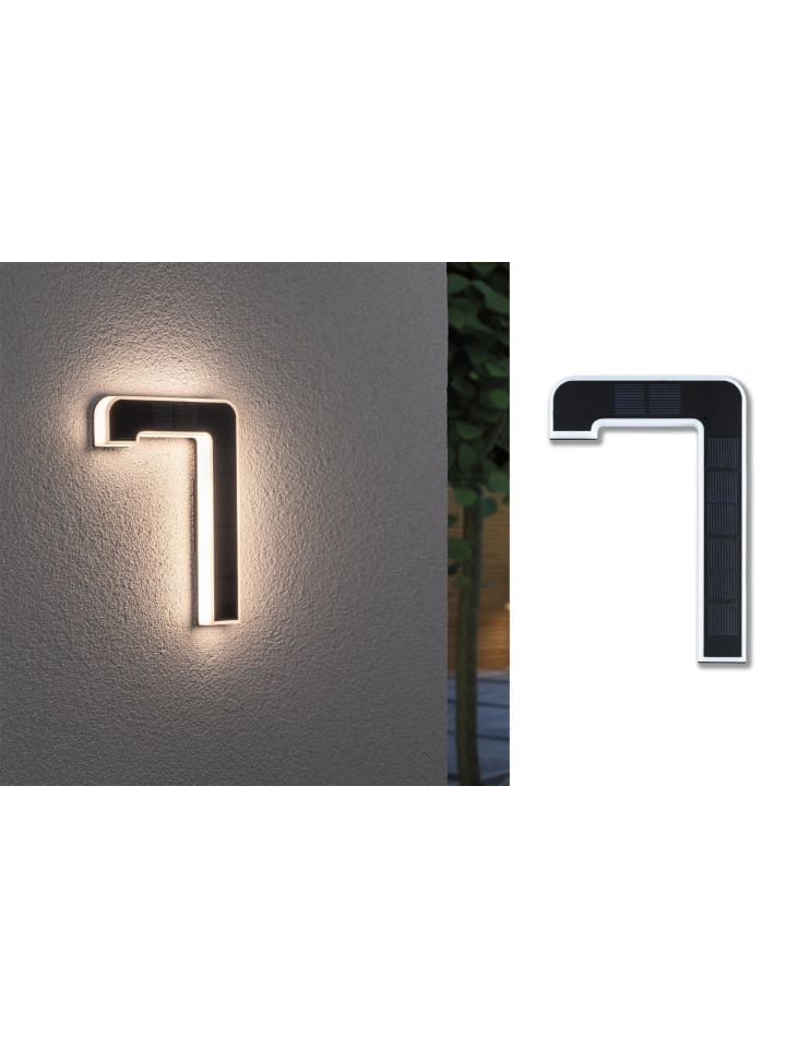 Solar LED Hausnummernleuchte  Nummer 7