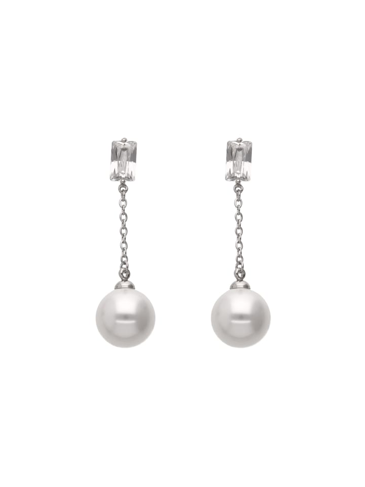 Women Earrings in Silver White