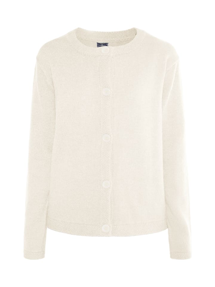 Damen Strickjacke in Wollweiss