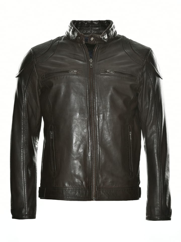 Lederjacke 31020350 in dunkelbraun