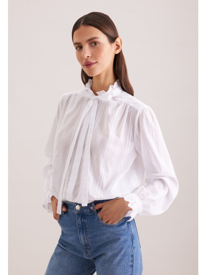 Ausgestellte Bluse Regular in Weiß
