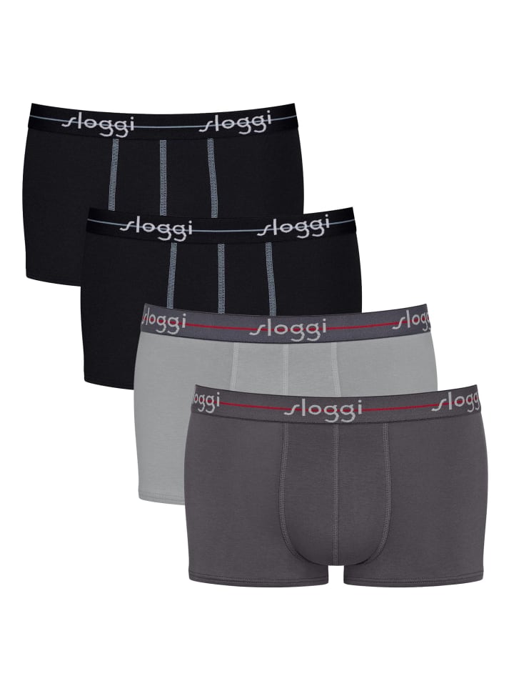 Boxershort 4er Pack in Schwarz/Grau/Schwarz