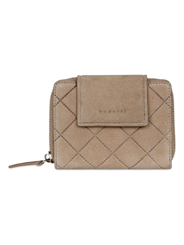 Fabia Geldbörse Leder 12 cm sand