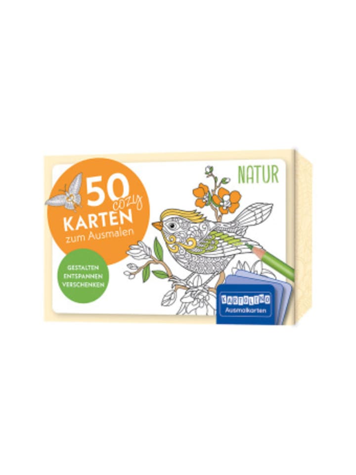 Papeterie/PBS - 50 cozy Karten zum Ausmalen - Natur