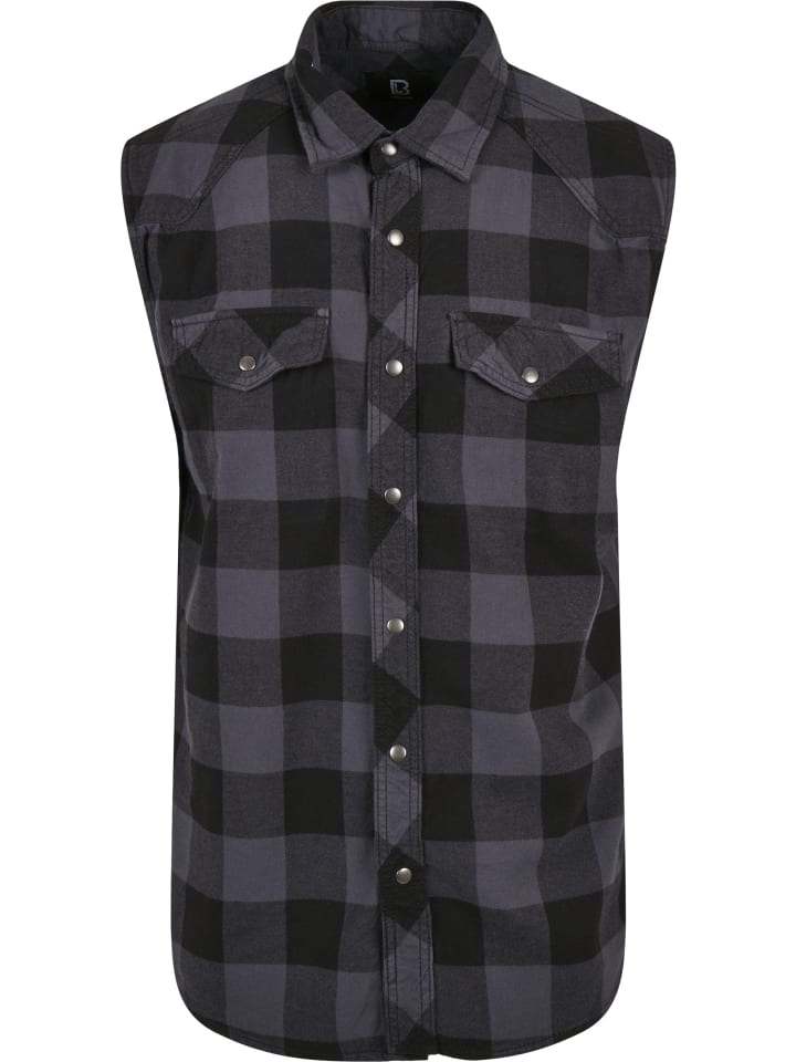 Sleeveless Shirt in black/grey