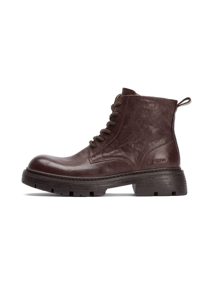 Hove Mid Lea-Stiefeletten dk brown