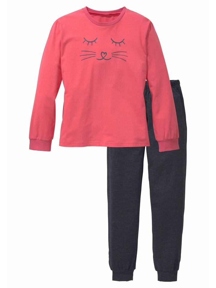 Pyjama in hummer-anthrazit-meliert
