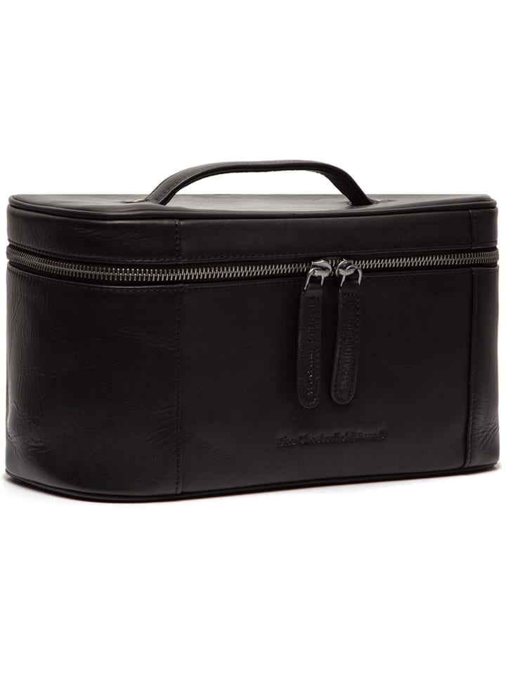 Wax Pull Up Kulturbeutel Leder 29 cm black