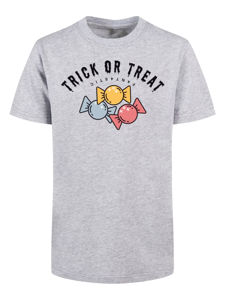 F4NT4STIC Basic Kids Tee Trick Or Treat Halloween in heathergrey günstig  kaufen | limango