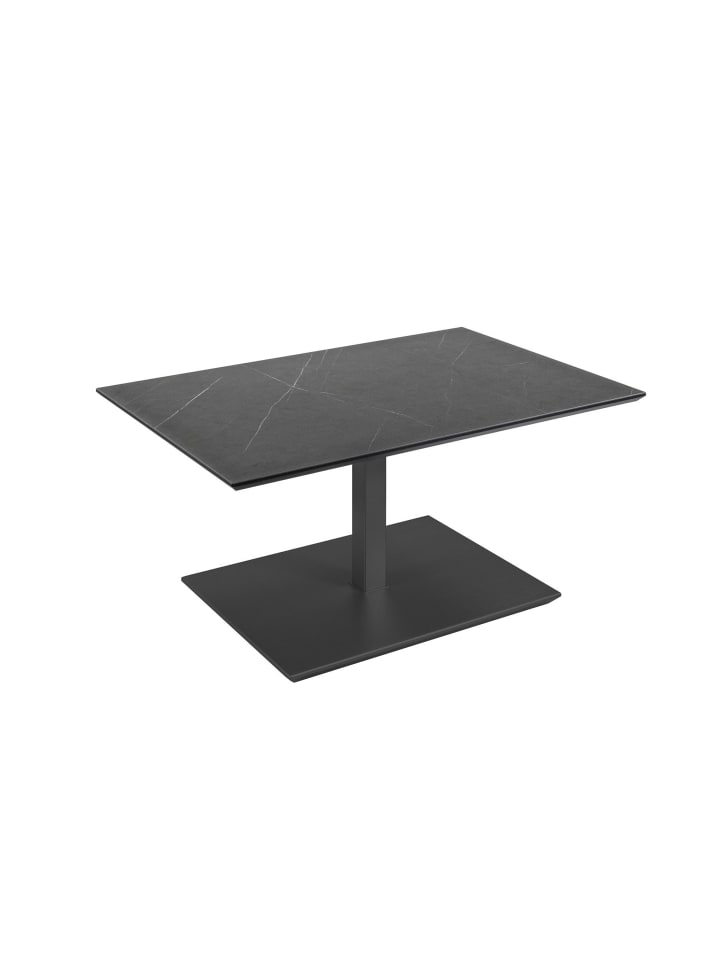 COUCHTISCH Centa 90x60x47 höhenverstellbar Anthrazit/Marmara Nero