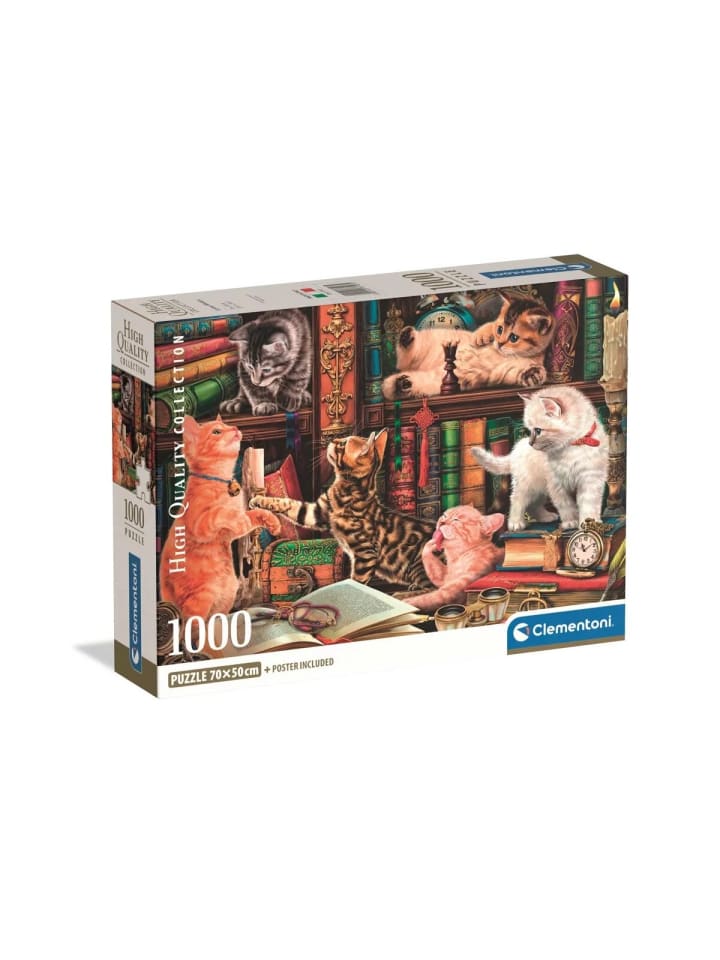 Katze Curious Whiskers 1000-teiliges Compact-Puzzle