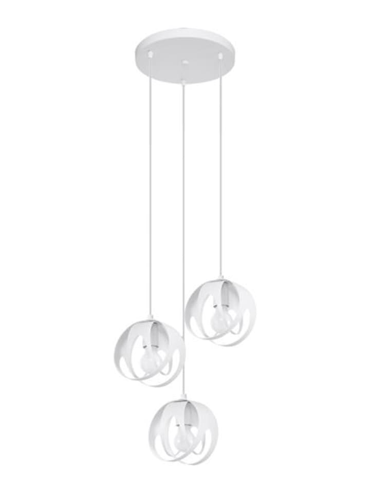 Hängeleuchte VEDA 3P in Weiß (L)14cm (B)14cm (L)120cm