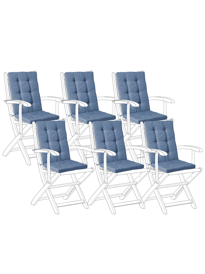 6er-Set Auflagen JAVA/AMANTEA PREMIUM in Blau