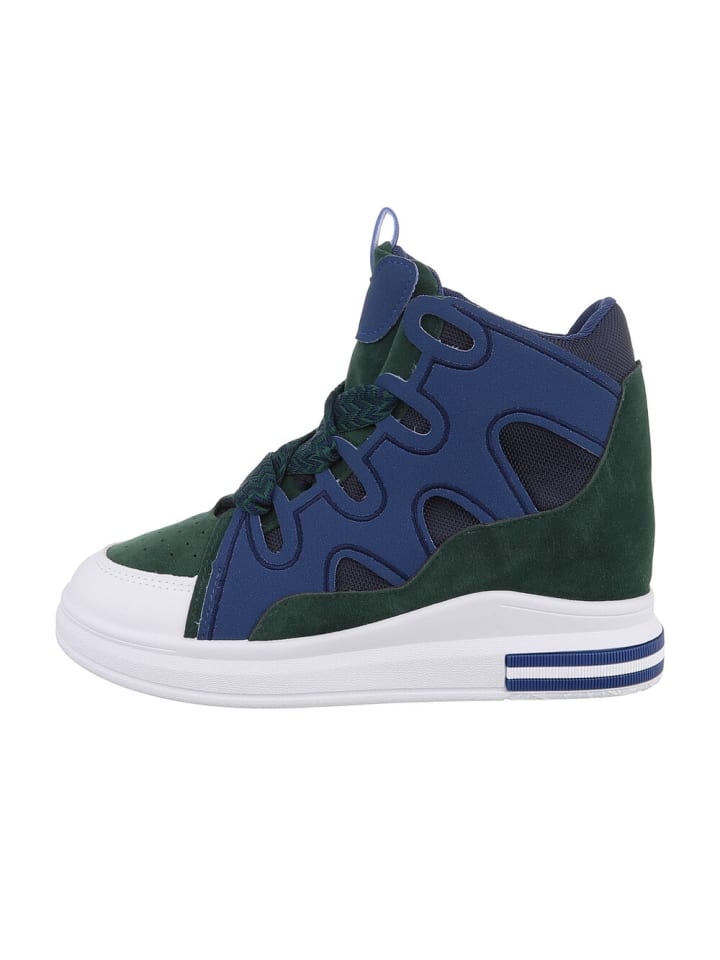 Freizeitschuh in Blau und Grün