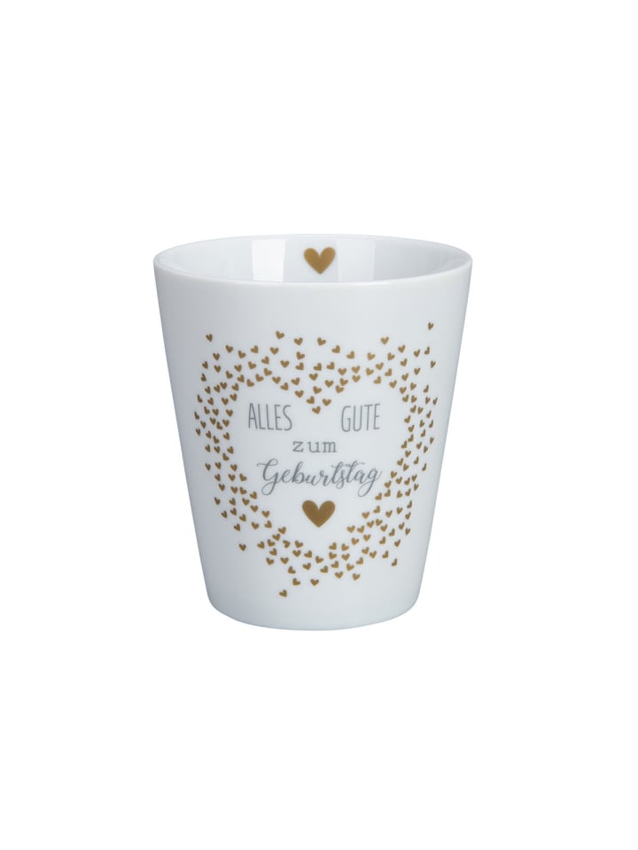Happy Mug aus Becher Alles Gute zum Geburtstag in weiss