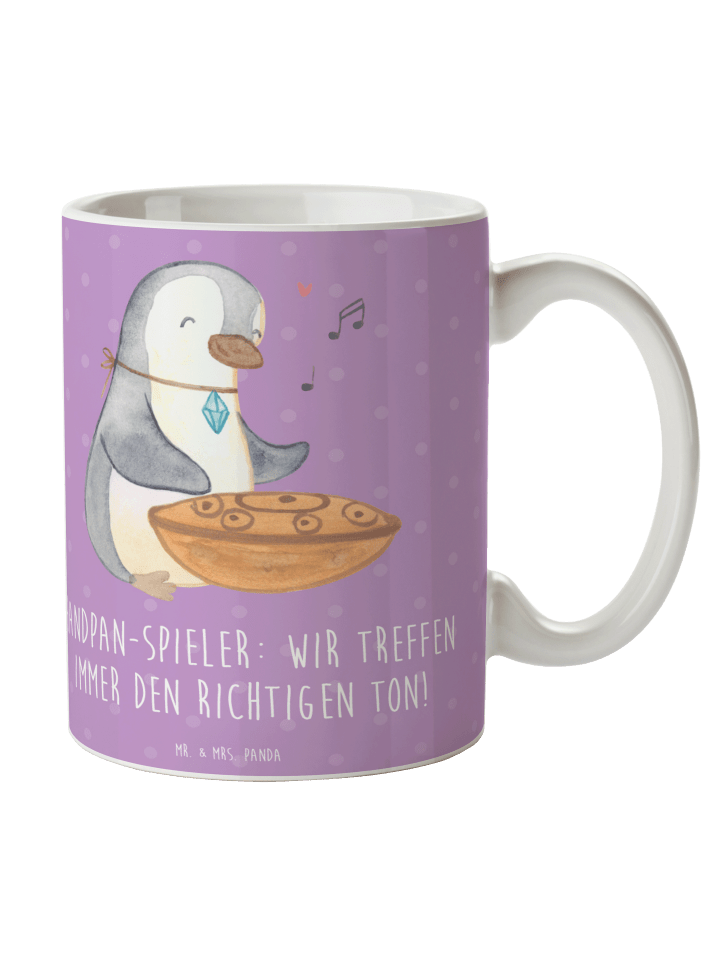 Kaffeetasse Handpan Spieler mit Spruch in Lavendeltraum