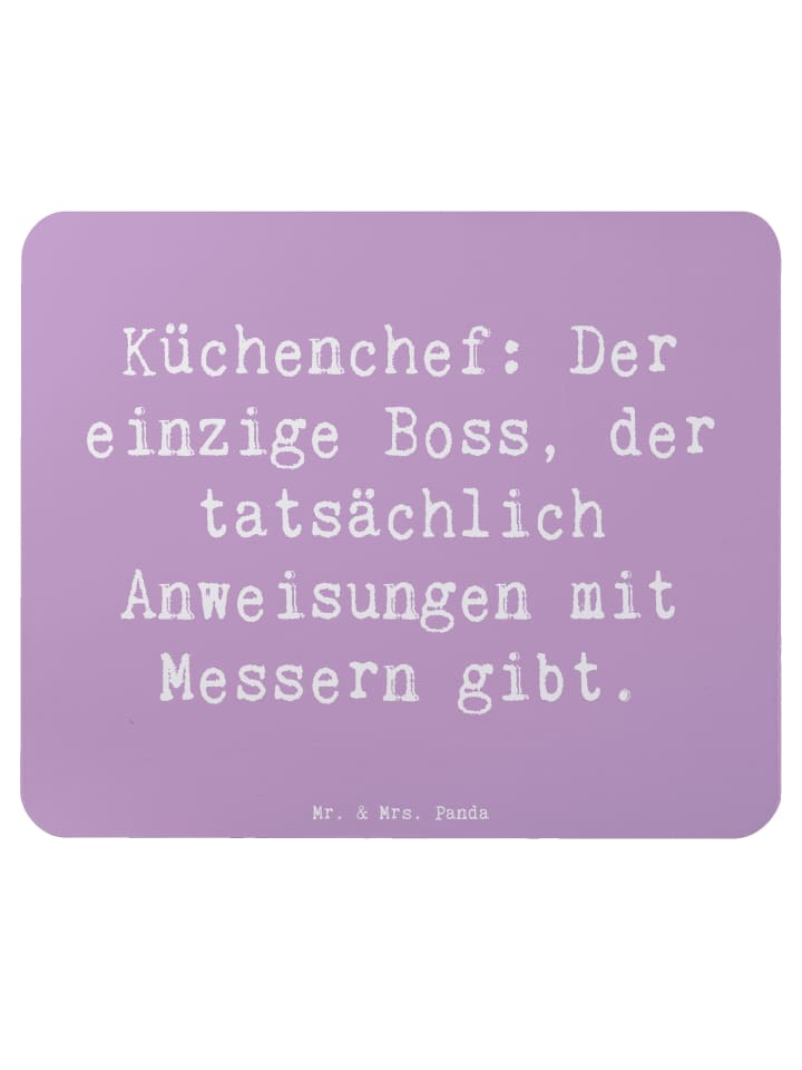 Mauspad Spruch Koch Anleitung mit Spruch in Lavendeltraum