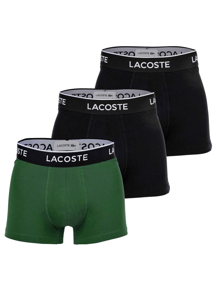 Boxershort 3er Pack in Schwarz/Grün