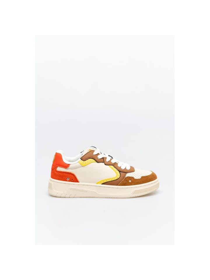 Mehrfarbig Rindsleder Low Top Sneaker