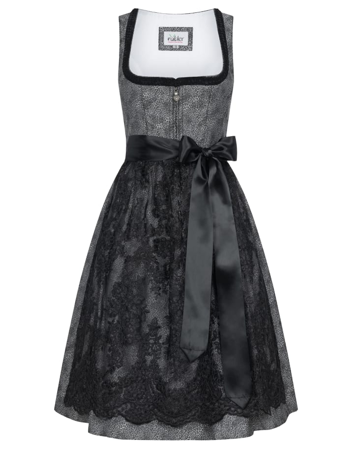 Midi Dirndl Leo in Silber