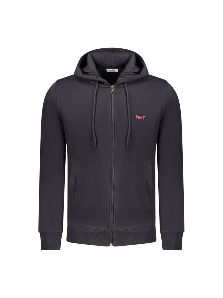 Blau Baumwolle Herren mit Kapuze Sweatshirt