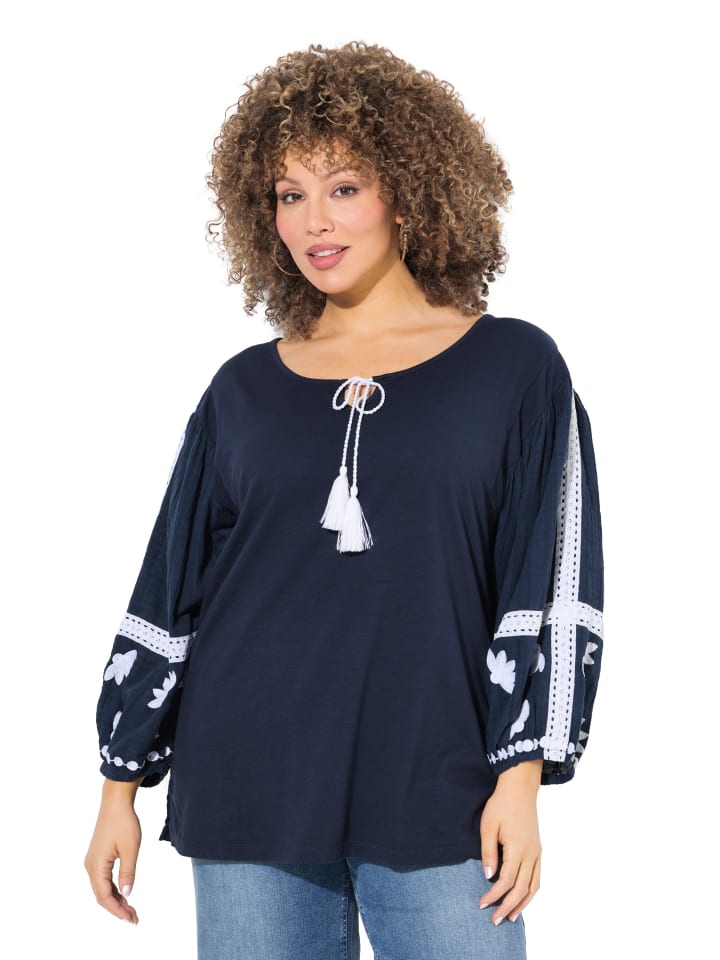 Bluse in marine
