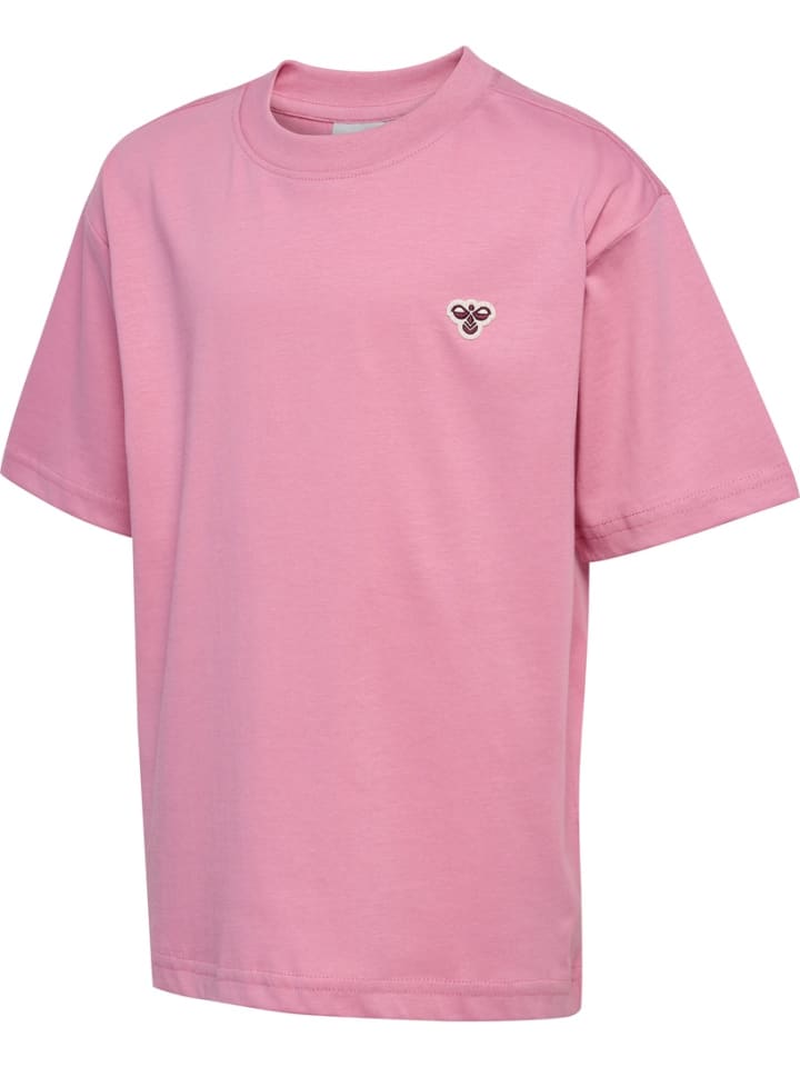 Shirt "Hmljr Loose T-Shirt S/S Bee" in Rosa