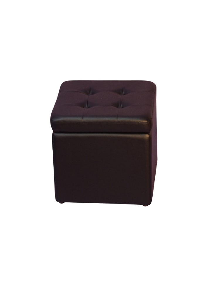 Sitzhocker Hocker mit Stauraum in schwarz
