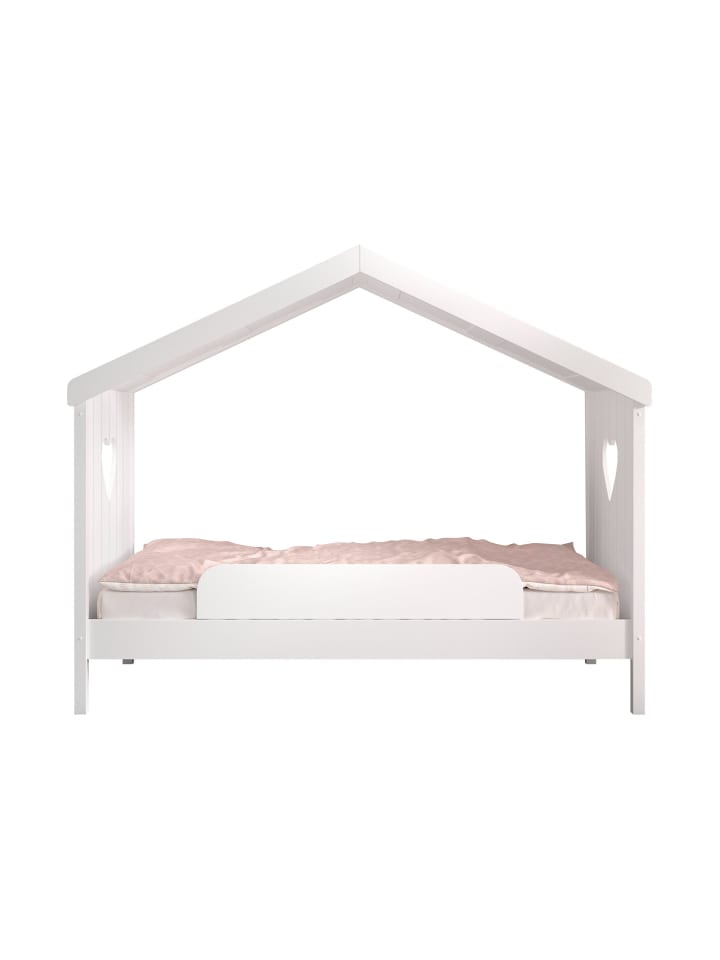 HAUSBETT 2 Kamila 213x172x99 aus Massivholz+MDF in Weiß