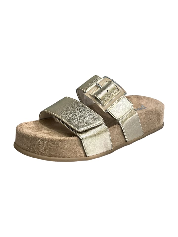 Plateau Pantoletten in Gold