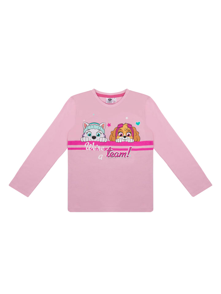 PAW PATROL Pullover Langarmshirt Jungen in rosa