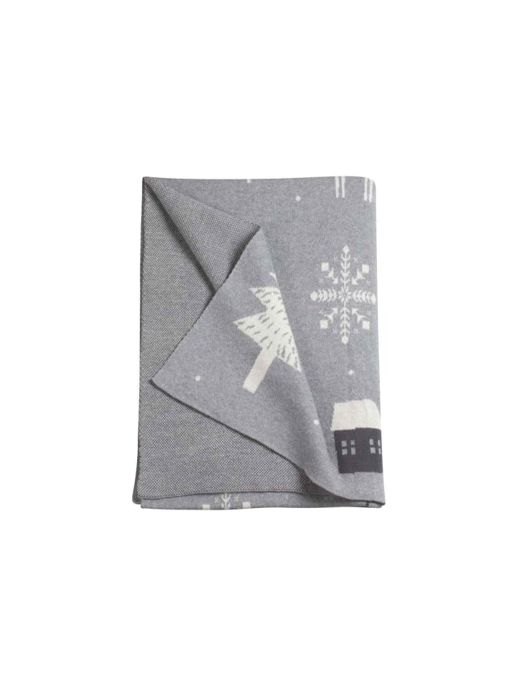 Winter Wohndecke SCANDINAVIAN in Grau
