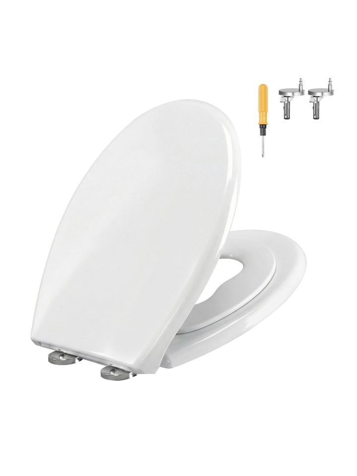 WC-Sitz Urea-Duroplast Bekin in Weiß - (B)37 x (H)5.2 x (T)44.6 cm