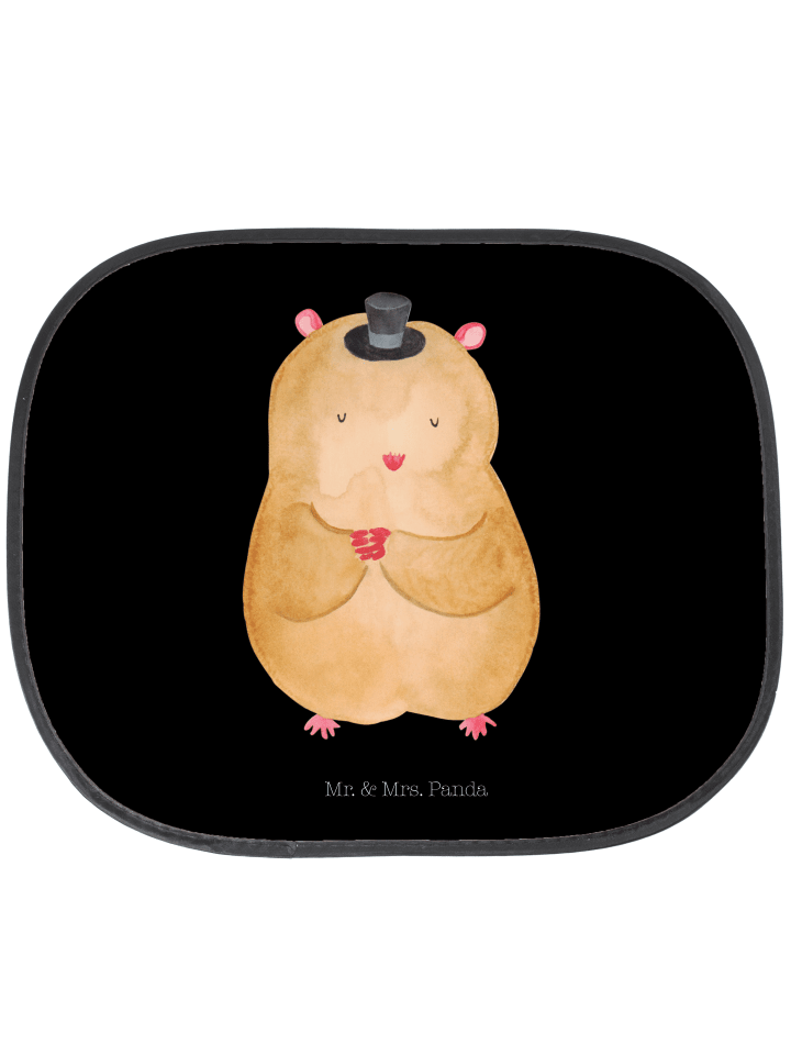 Autoscheiben Sonnenschutz Hamster Hut ohne Spruch in Schwarz