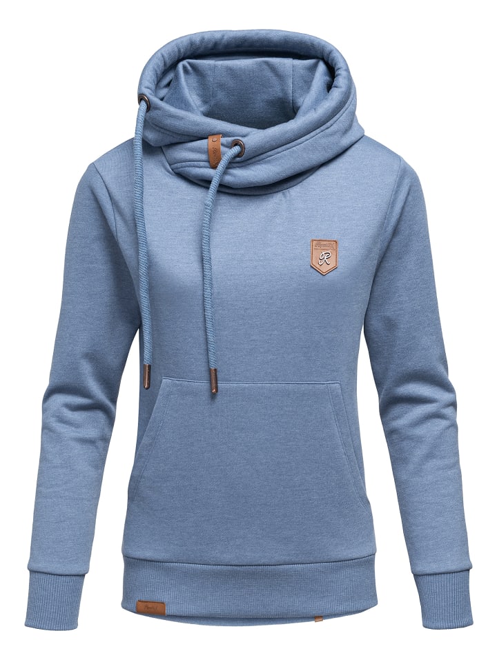 Kapuzenpullover AVERY in Blau Melange