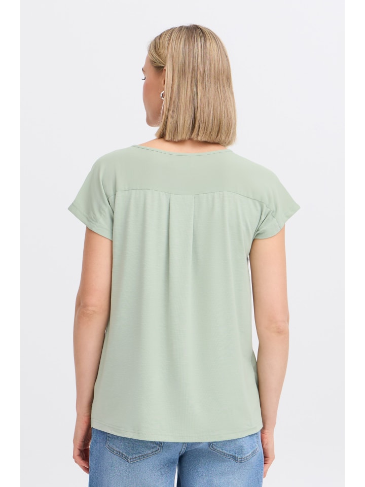 Bluse kurzarm FRZAWOV Regular fit in Frosty Green
