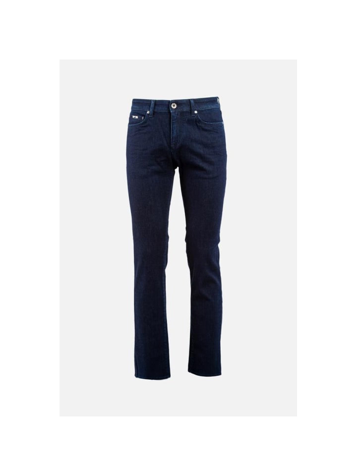 Blau Baumwolle Straight-Leg Jeans