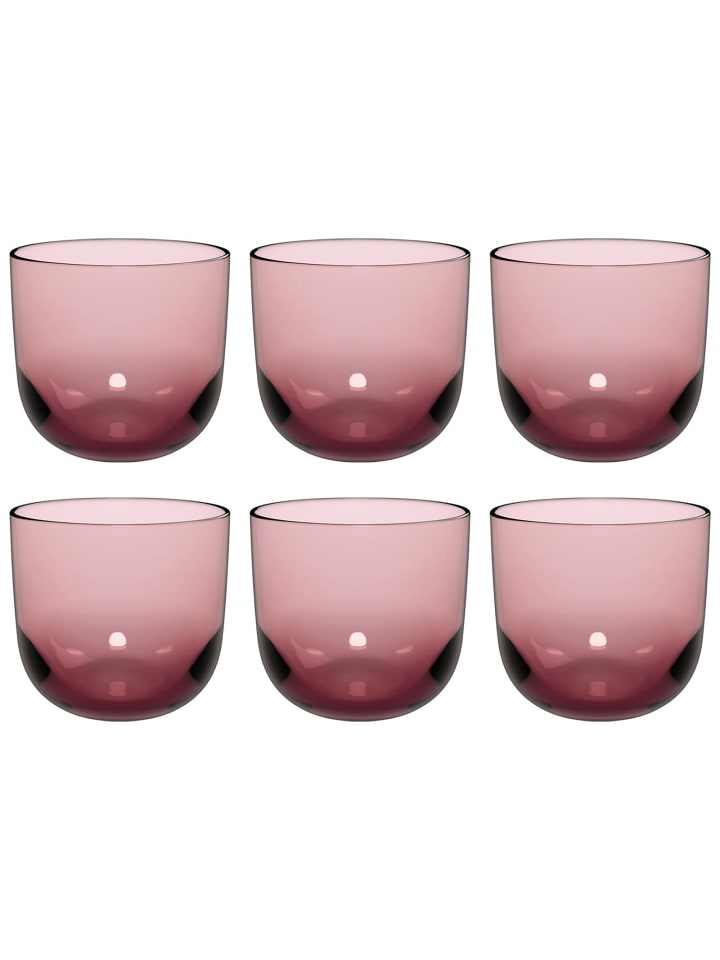6er Set Wassergläser Like Glass in Grape 280 ml