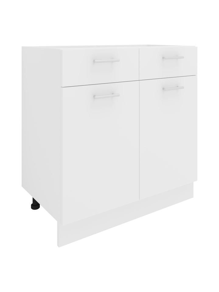 Küchenschrank B 80 cm Unterschrank Schublade Esilo in Weiß