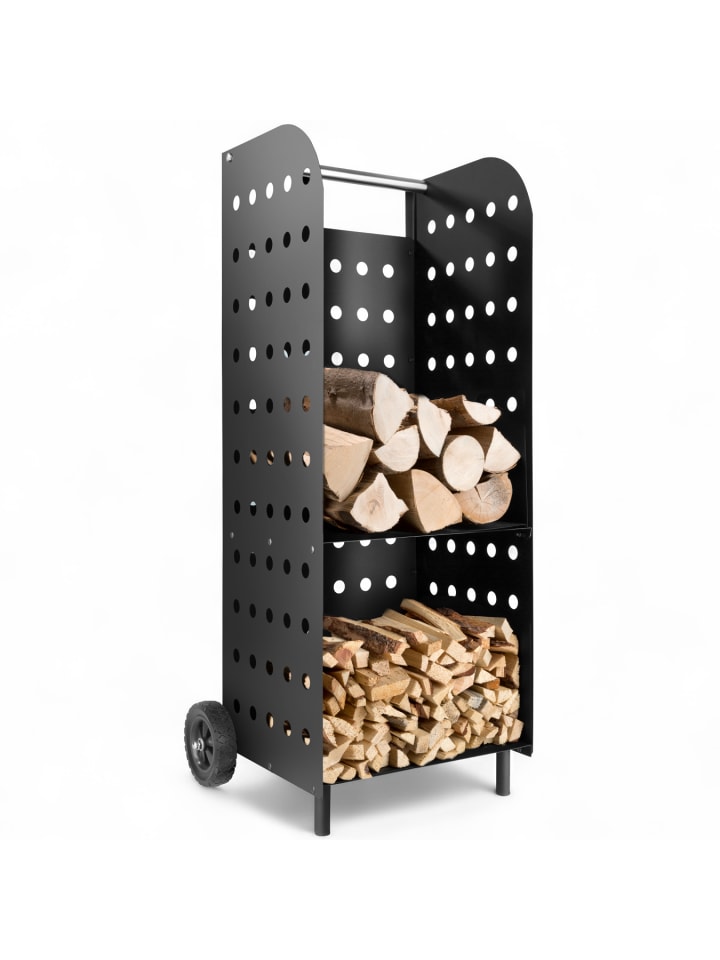 Brennholzwagen 53,5 x 41 x 112 cm, Stahl, Belastbarkeit 50 kg