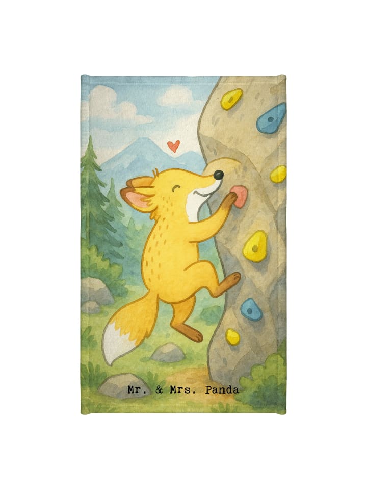Handtuch Fuchs Bouldern Design ohne Spruch in Weiß
