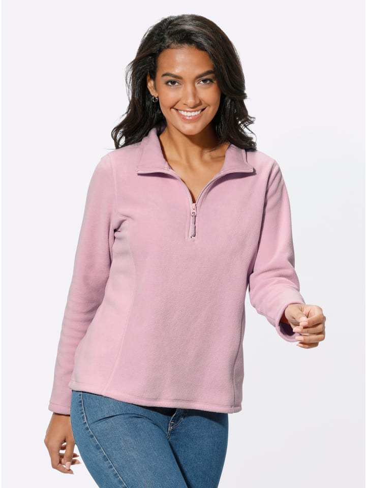 Fleece-Shirt in rosé