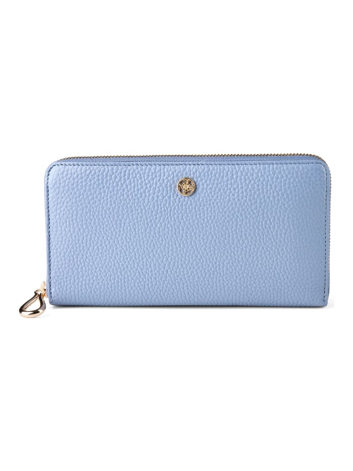 Alexandria Geldbörse RFID Schutz Leder 19 cm hellblau