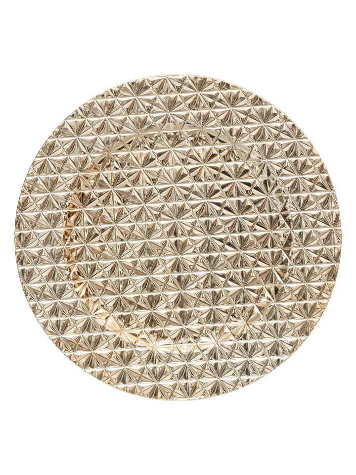 Tellerunterlage im Muster in Gold, Ø 33 cm