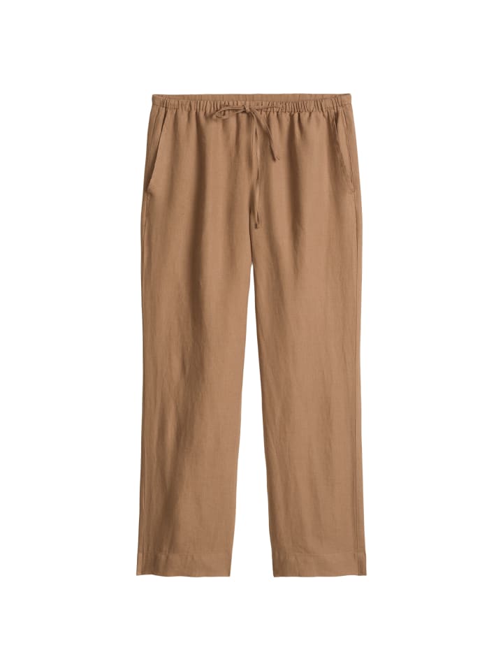 Leinenhose straight in Burnt Brown