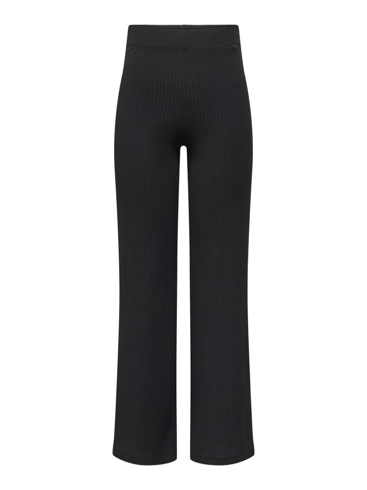 Hose mit weitem Beinschnitt in Black
