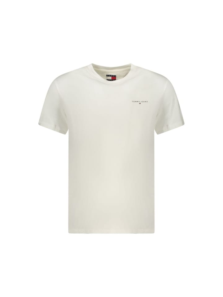 Weiß Baumwolle Herren T-Shirt
