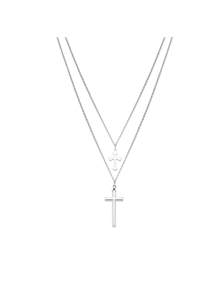 Luxenter necklace with rhodium finish - Frikca
