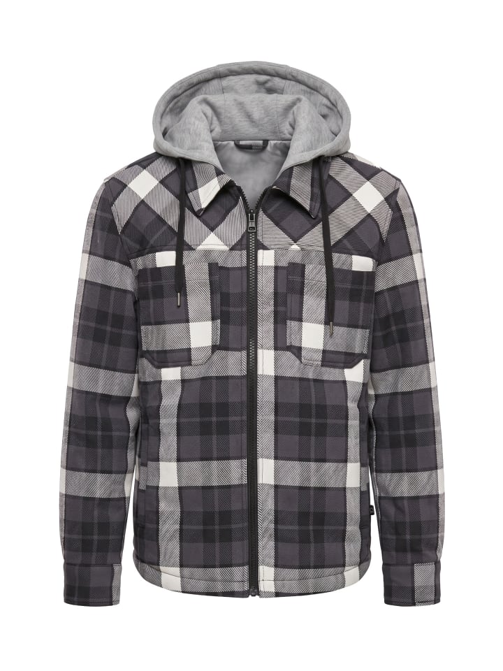Outdoor Jacket in black/white/grey